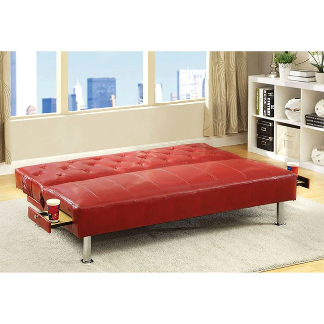 Farel Futon Sofa Red & White - Image 4