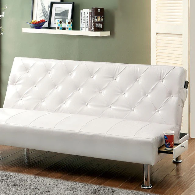 Farel Futon Sofa Red & White - Image 6