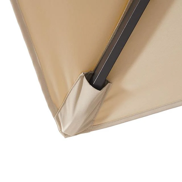 Fida 8 Ft Square Umbrella w/ Double Top + 37" Large Base - Image 11