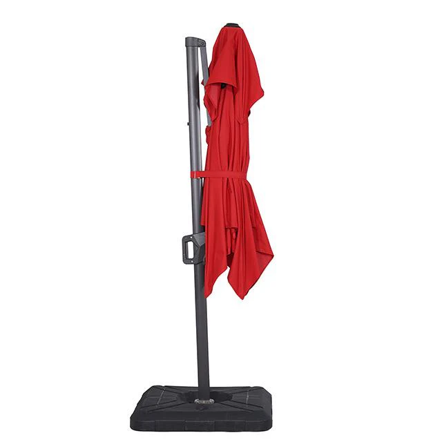 Fida 8 Ft Square Umbrella w/ Double Top + 37" Large Base - Image 3