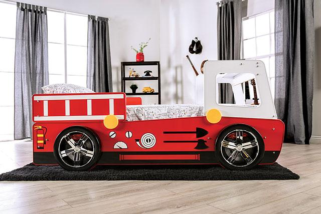 FIERSTALL Twin Bed, Red - Image 3