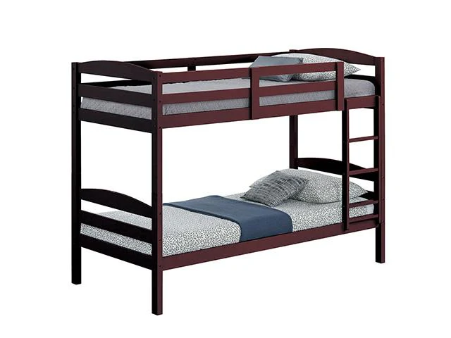 Finsbury Twin Twin Bunk Bed Espresso, Grey & White - Image 2