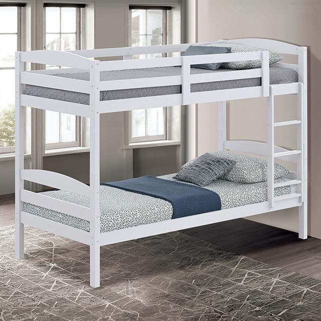 Finsbury Twin Twin Bunk Bed Espresso, Grey & White - Image 6