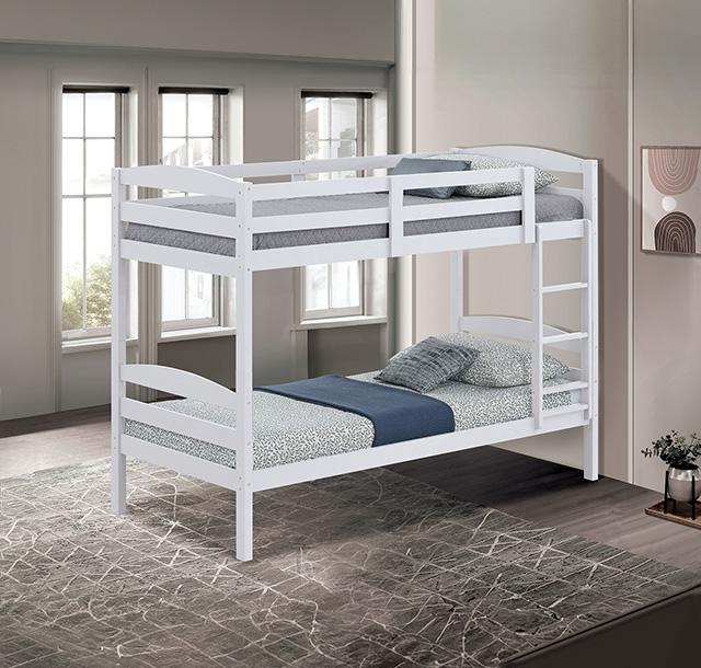 Finsbury Twin Twin Bunk Bed Espresso, Grey & White - Image 7