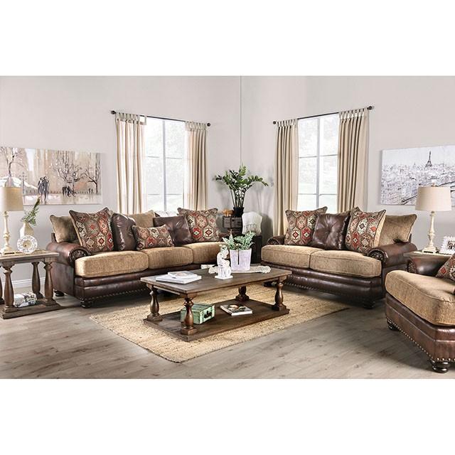 Fletcher Brown/Tan Sofa - Image 2