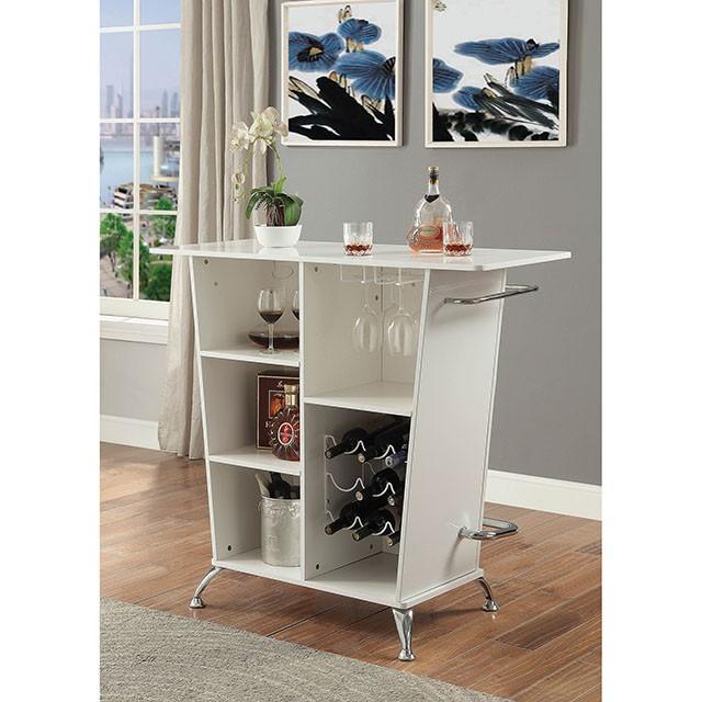 Fuero White/Chrome Bar Table (K/D) - Image 3
