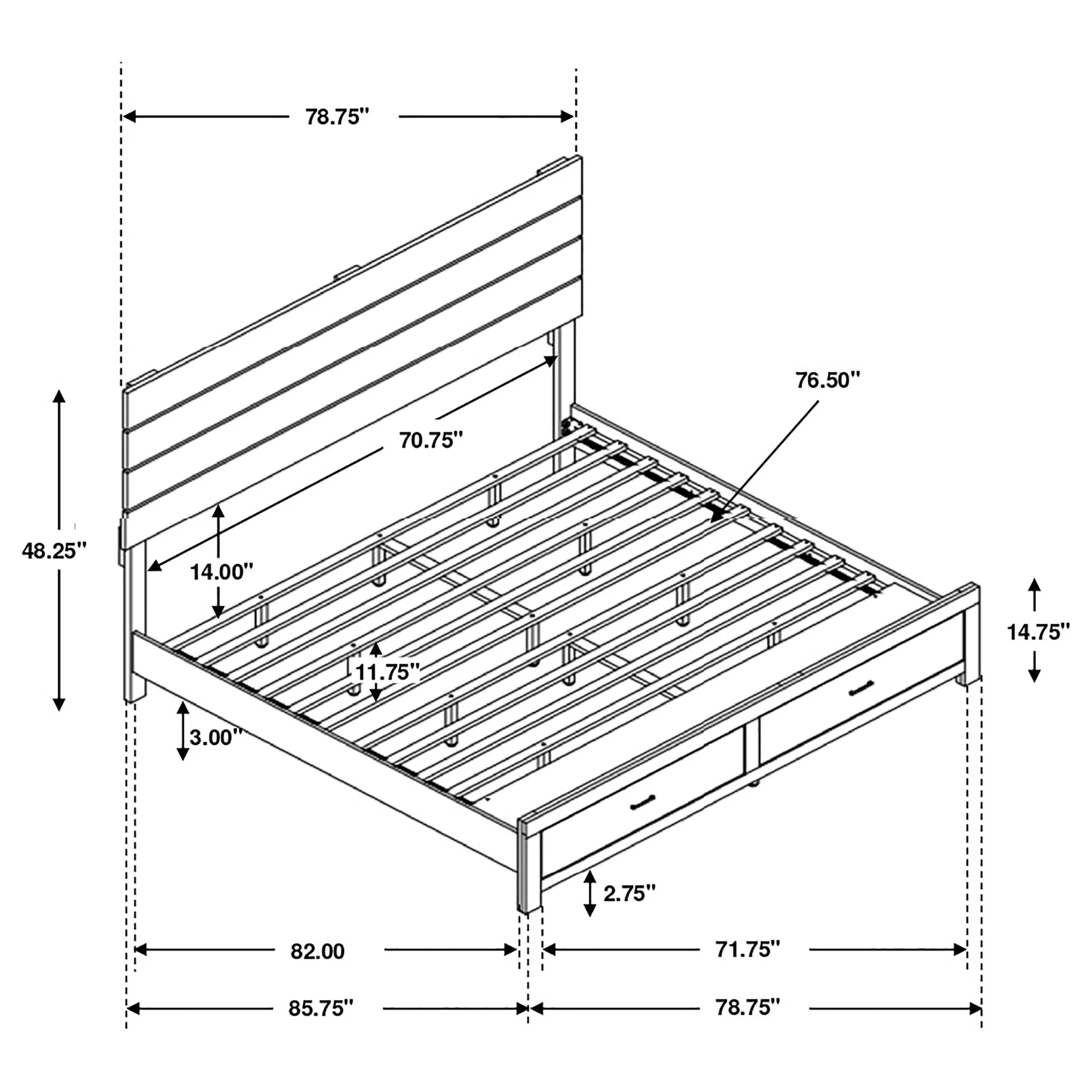 Brantford Panel Platform Storage Bed - Image 18