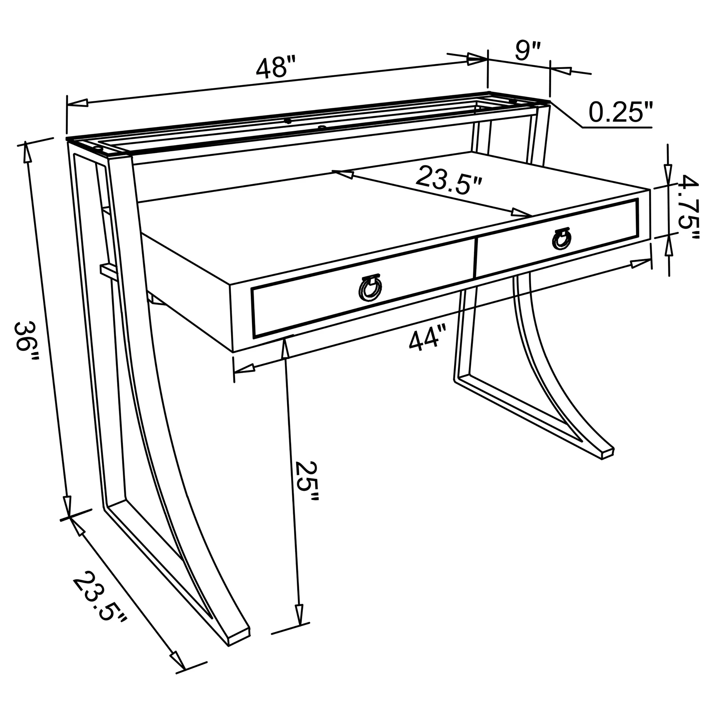 Gemma Writing Desk - Image 11