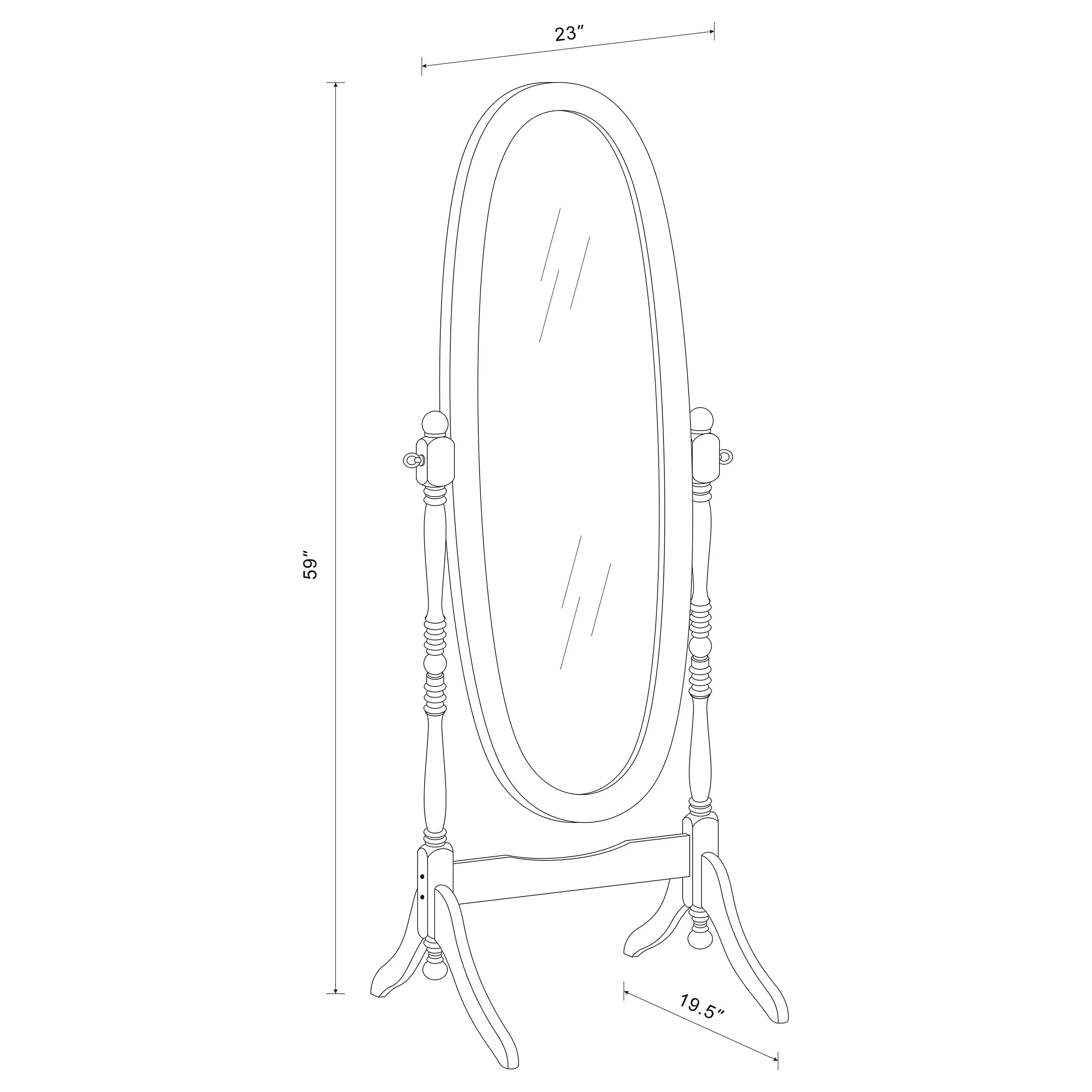 Foyet Cheval Mirror - Image 9