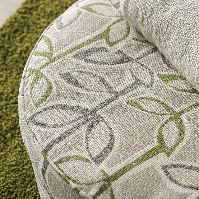 GARDNER Ottoman, Gray/Green - Image 3