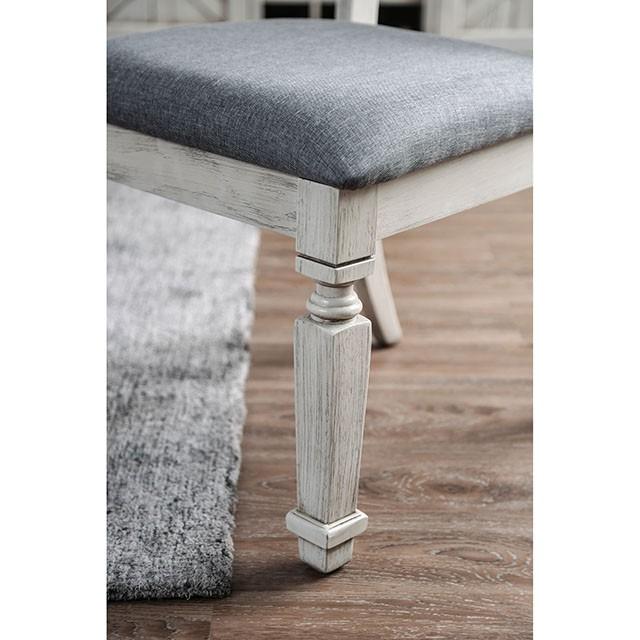 Georgia Antique White/Gray Bench - Image 6