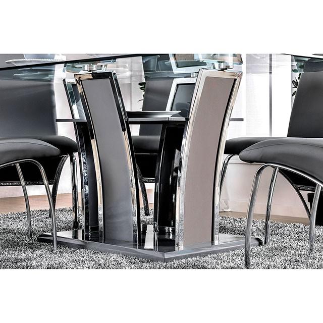 Glenview I Gray/Chrome Dining Table - Image 2