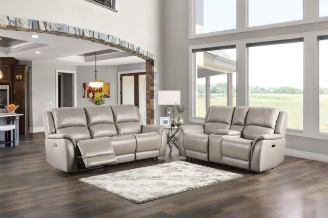 GORGIUS Power Loveseat, Light Gray - Image 2
