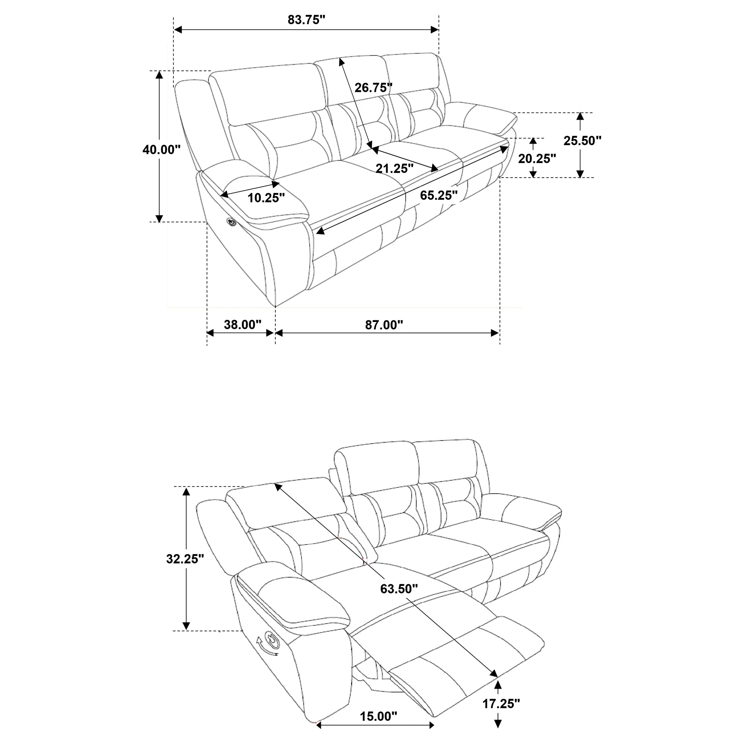 Greer Reclining Sofa Set - Image 29