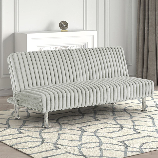 Hinwil Futon Sofa Bed Pink, Beige Grey, & Black - Image 7