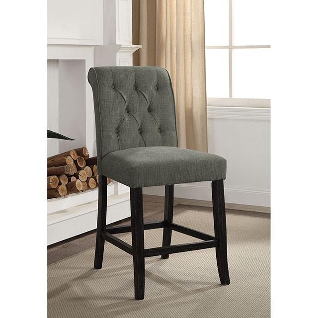 Izzy Gray/Antique Black Counter Ht. Chair, Gray (2/CTN) - Image 2