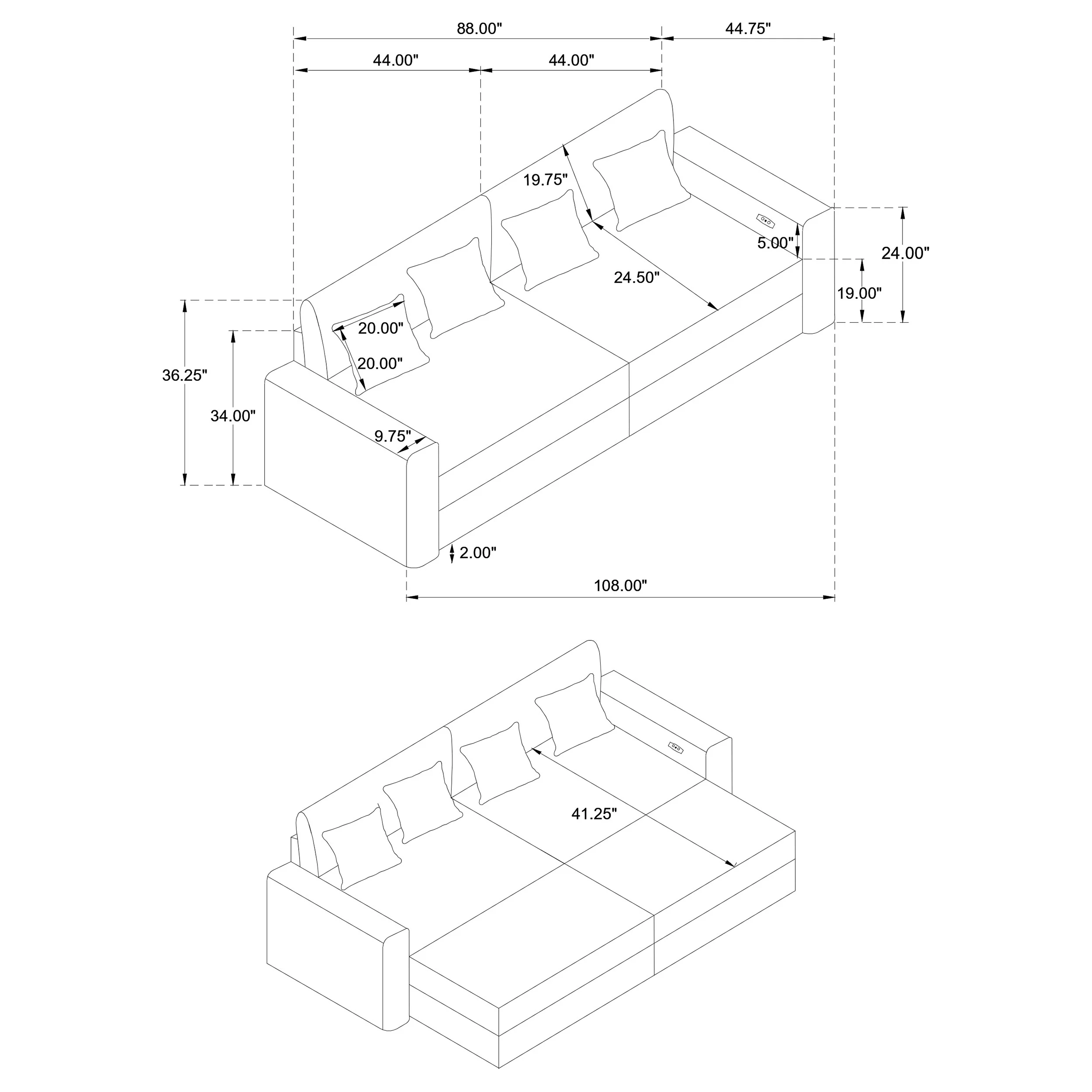 Jacana Sofa with Power Chaise - Image 26