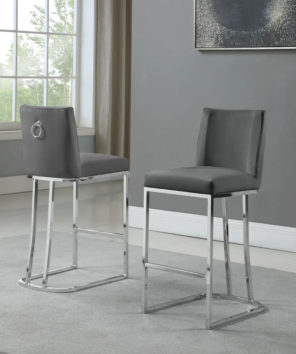 Jade Velvet Counter Height Chairs - Image 2