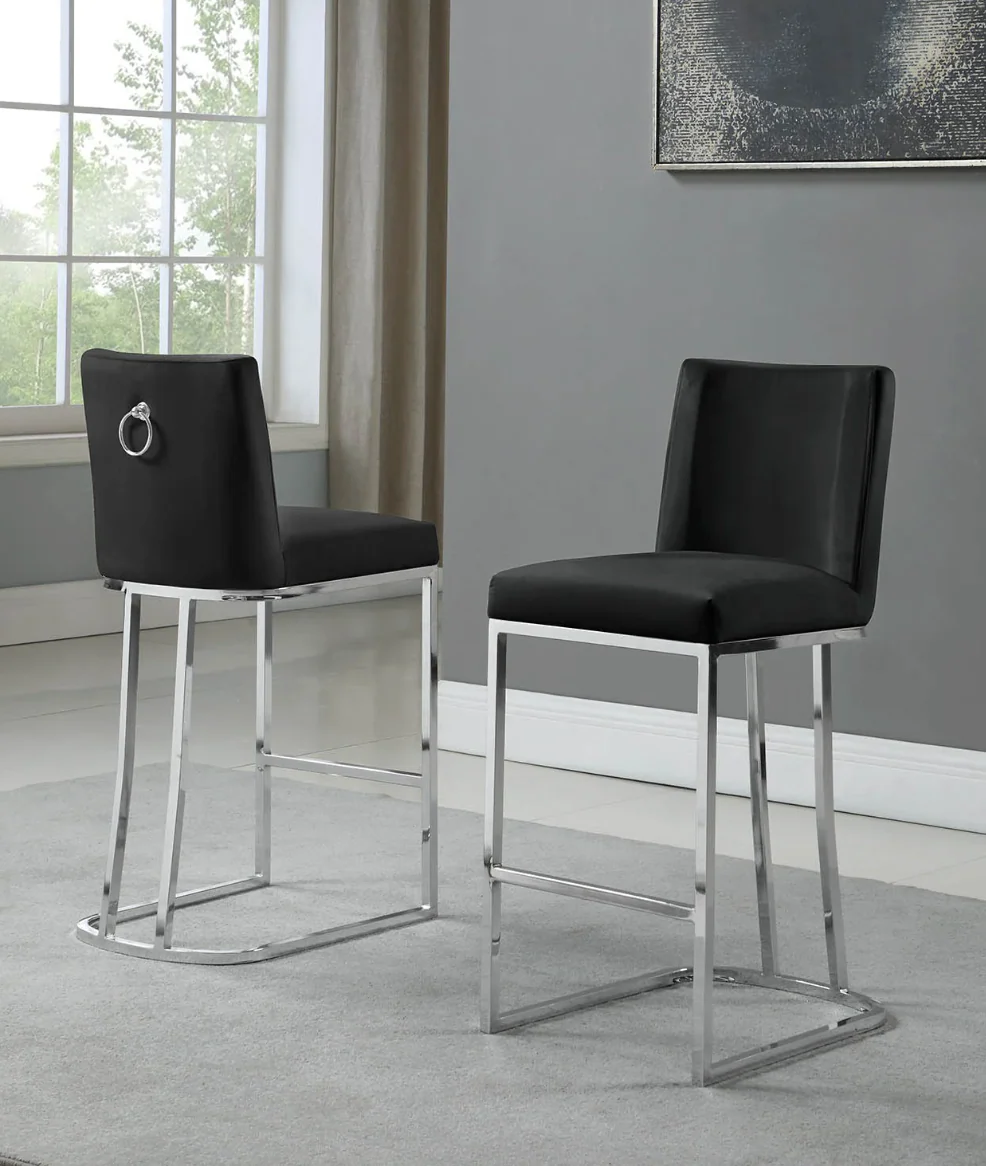 Jade Velvet Counter Height Chairs - Image 3