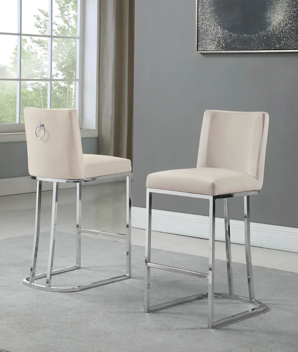 Jade Velvet Counter Height Chairs - Image 4
