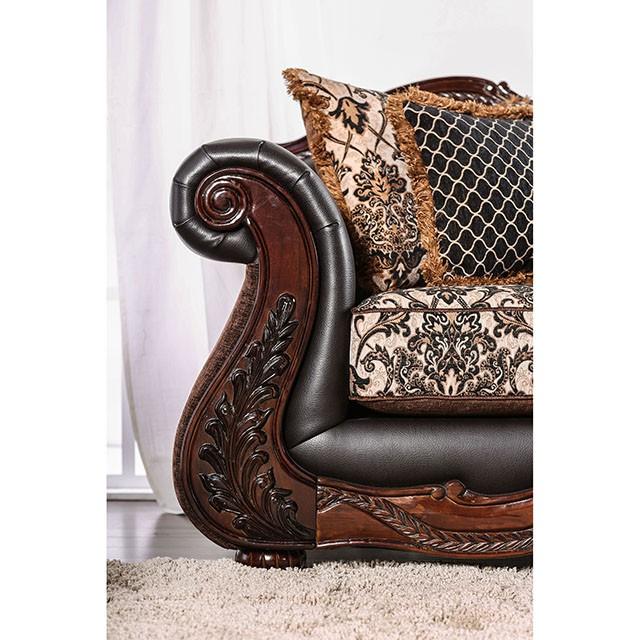 JAMAEL Brown/Espresso Love Seat - Image 4