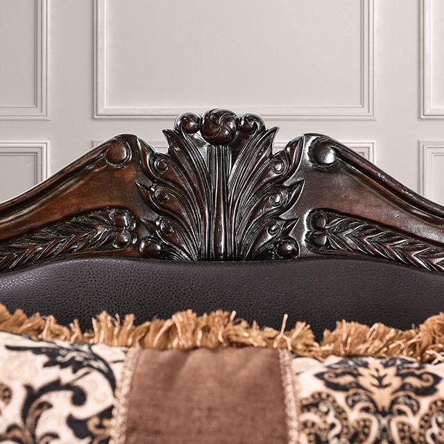 JAMAEL Brown/Espresso Love Seat - Image 5
