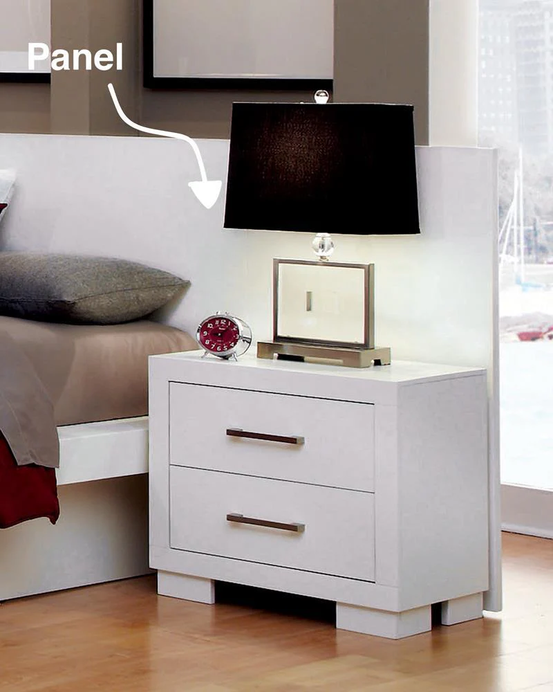 Jessica Nightstand Panels White (Set of 2) - Image 2