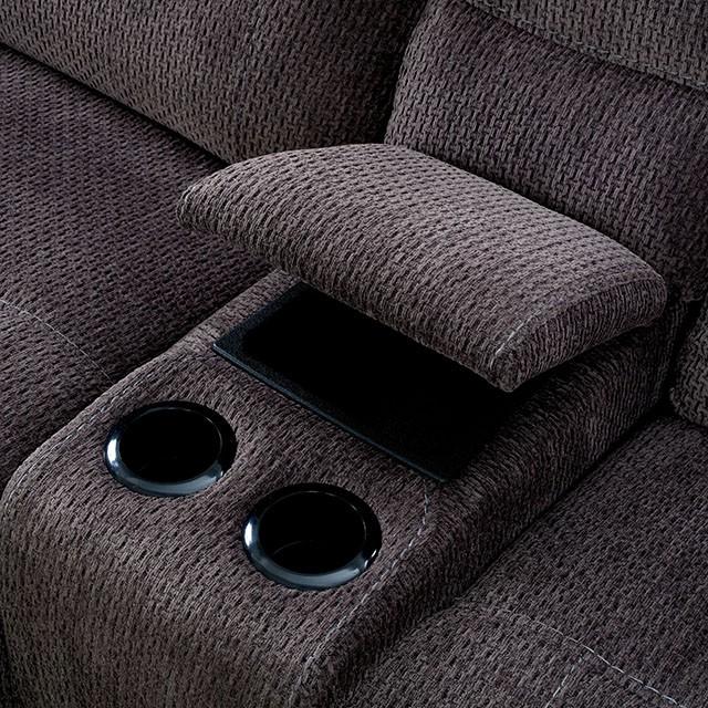 KARLEE II Gray Sectional w/ Console - Image 3