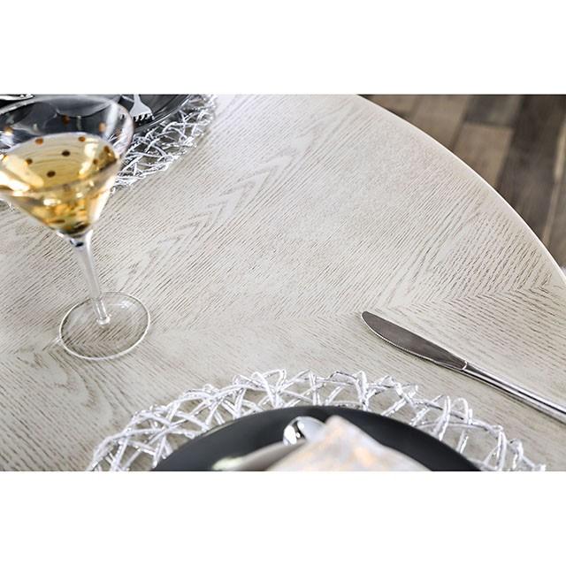 Kathryn Antique White Round Dining Table, Antique White - Image 5