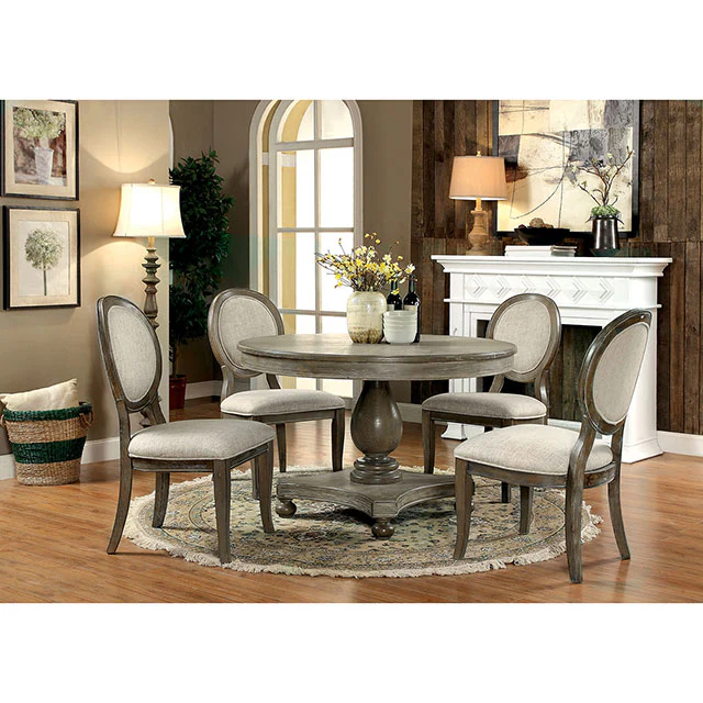 Kathryn Rustic Dark Oak/Beige Side Chair (2/CTN) - Image 6