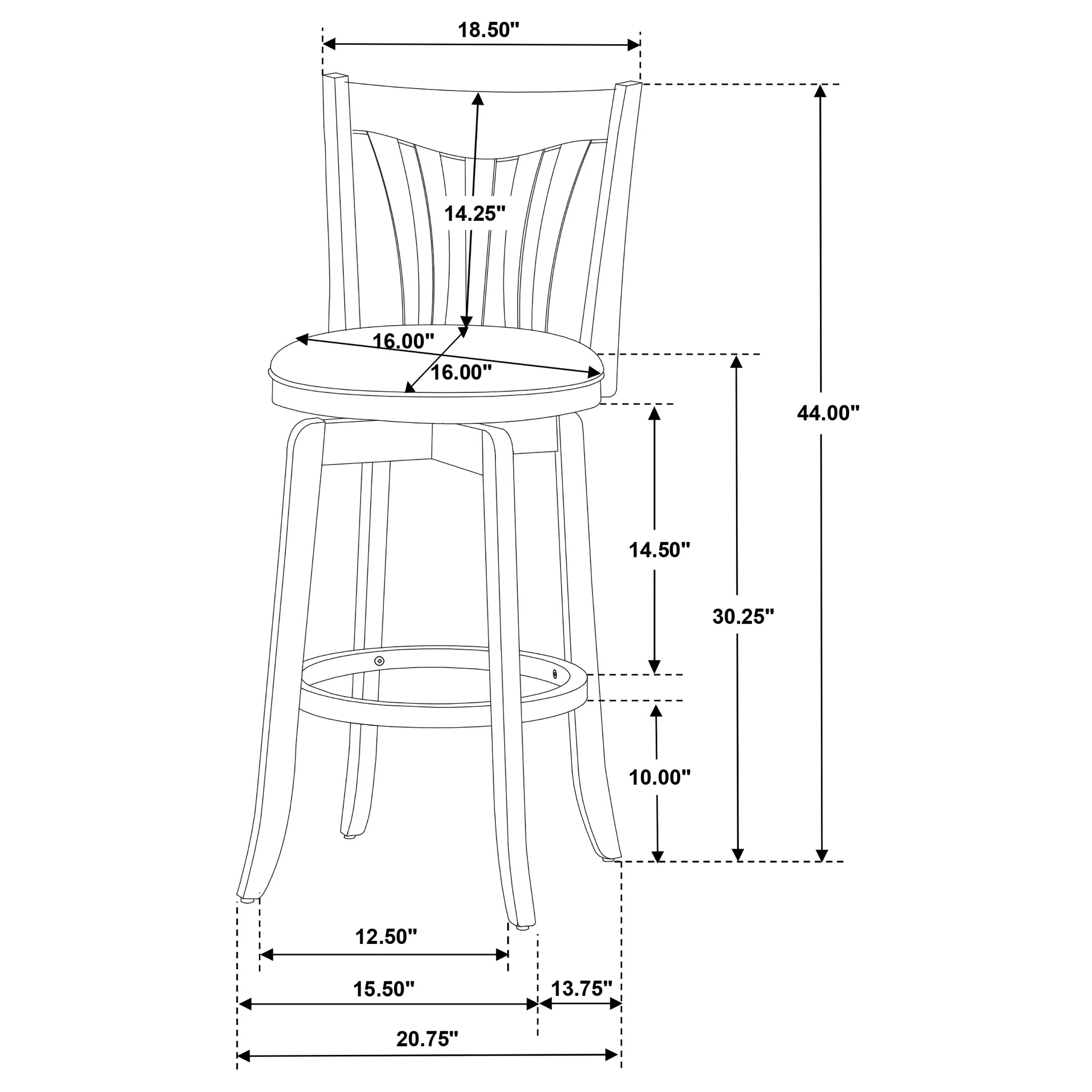 Lambert Swivel Bar Chair - Image 12