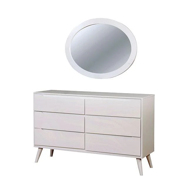 LENNART II White Oval Mirror - Image 3