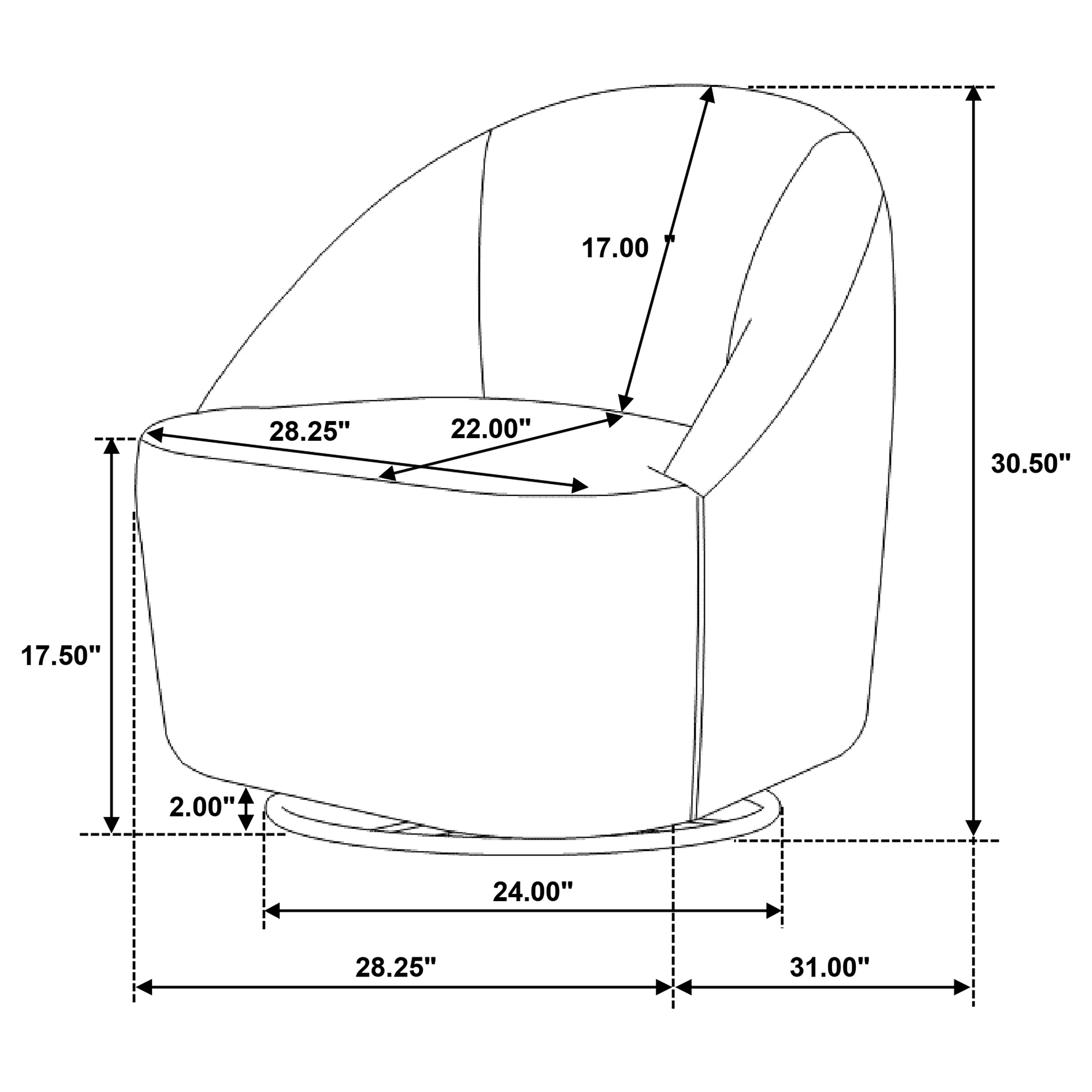 Leon Swivel Accent Chair - Image 24
