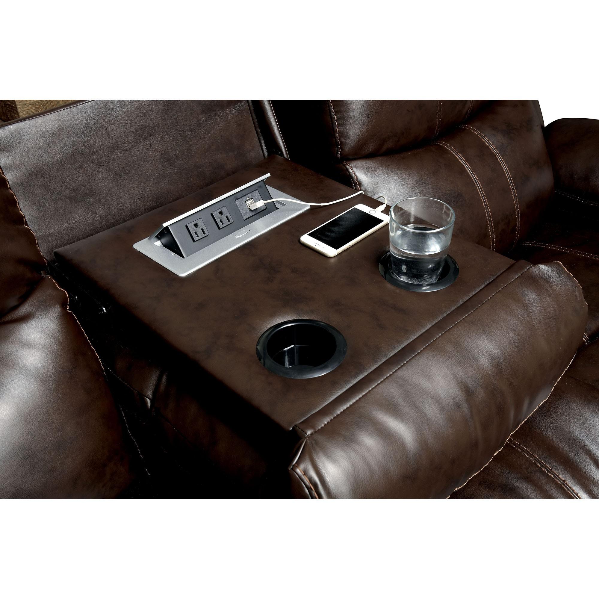 Listowel Brown Love Seat - Image 5