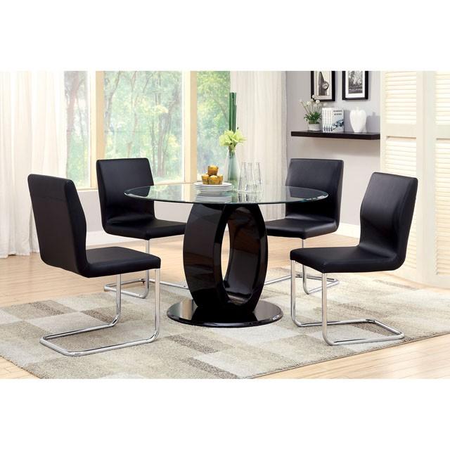 LODIA I Black/Silver Side Chair - Image 3