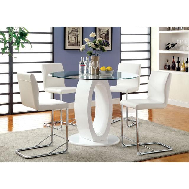LODIA II White Round Counter Ht. Table - Image 2