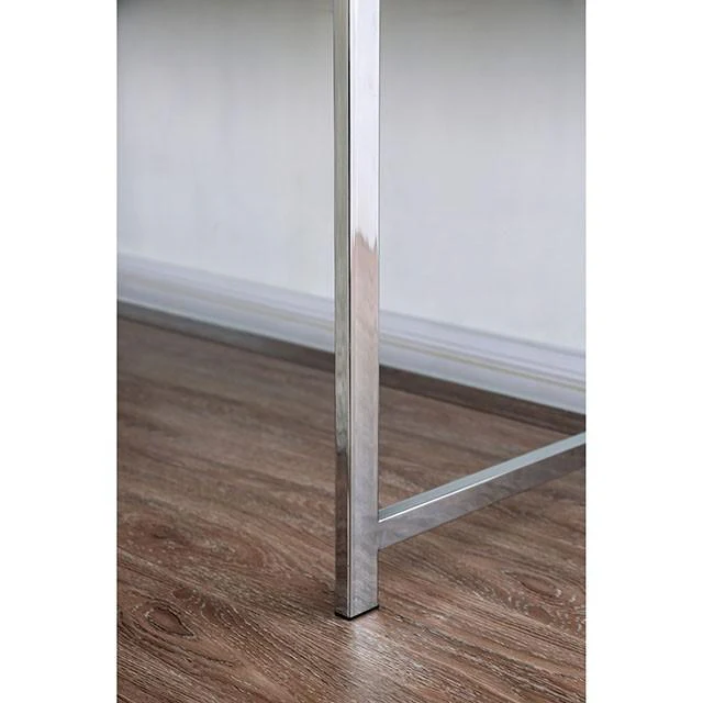 Loke White/Chrome Computer Desk - Image 5