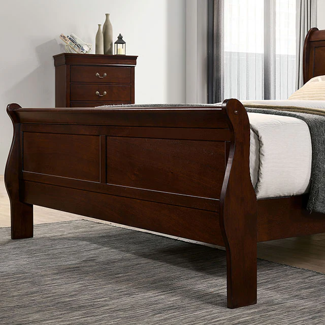 Louis Philippe Bed Black, White, & Cherry - Image 4