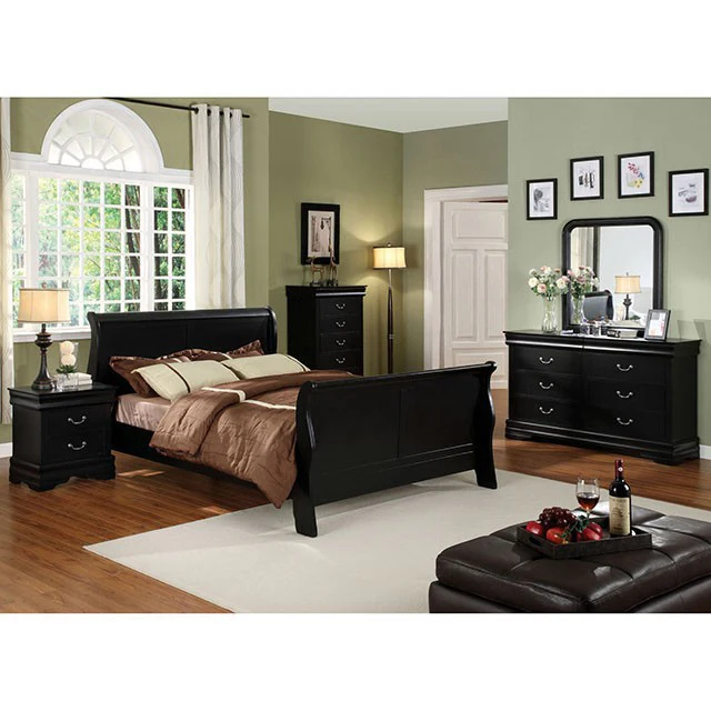 Louis Philippe Cal.King Bed Black & Grey - Image 2