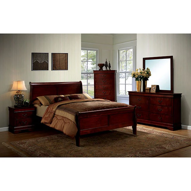 Louis Philippe Queen Bed Cherry - Image 2