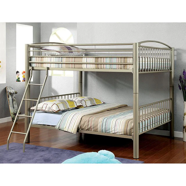 Lovia Metallic Gold Full/Full Bunk Bed - Image 4