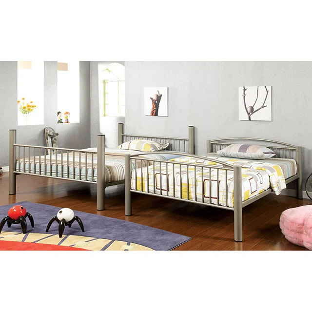 Lovia Metallic Gold Full/Full Bunk Bed - Image 5