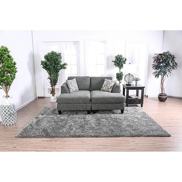 Lowry Gray Sectional w/ Ottoman - Image 6