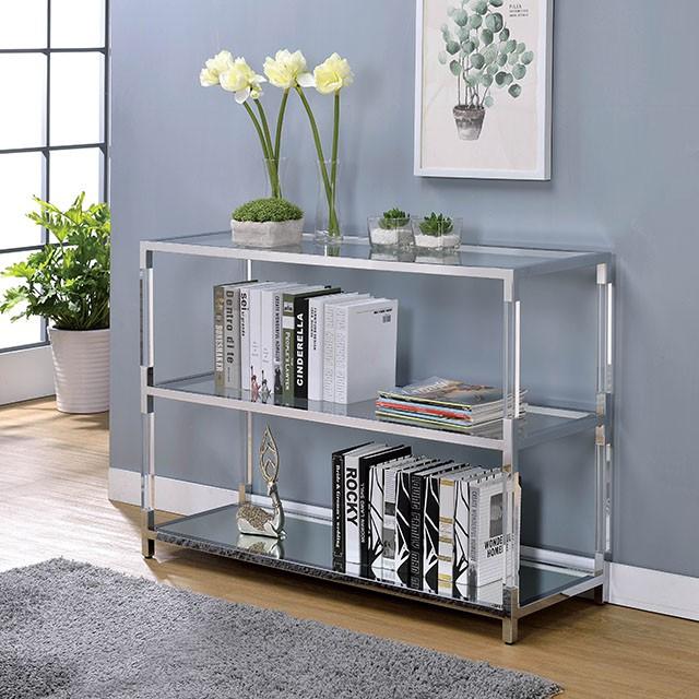 Ludvig Chrome/Clear Sofa Table - Image 2