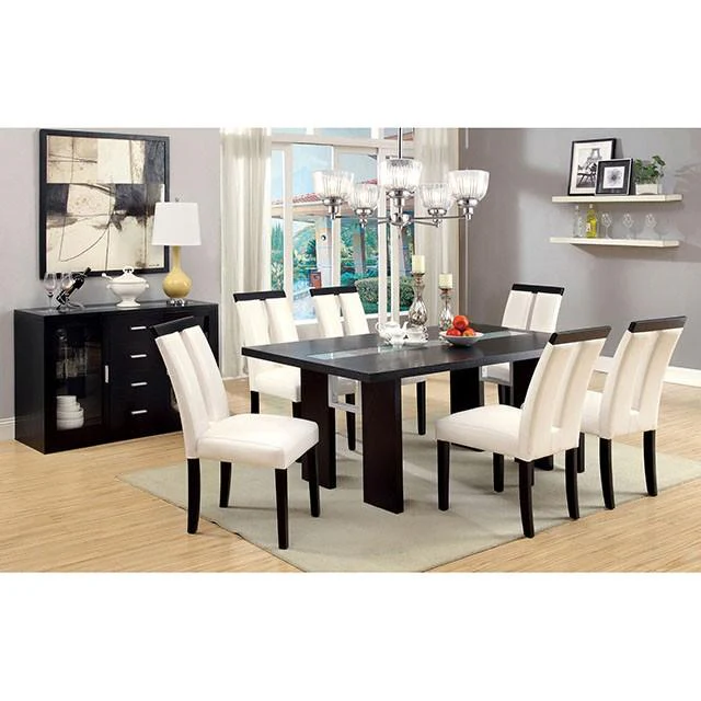 Luminar Black Glass-Insert Dining Table - Image 2