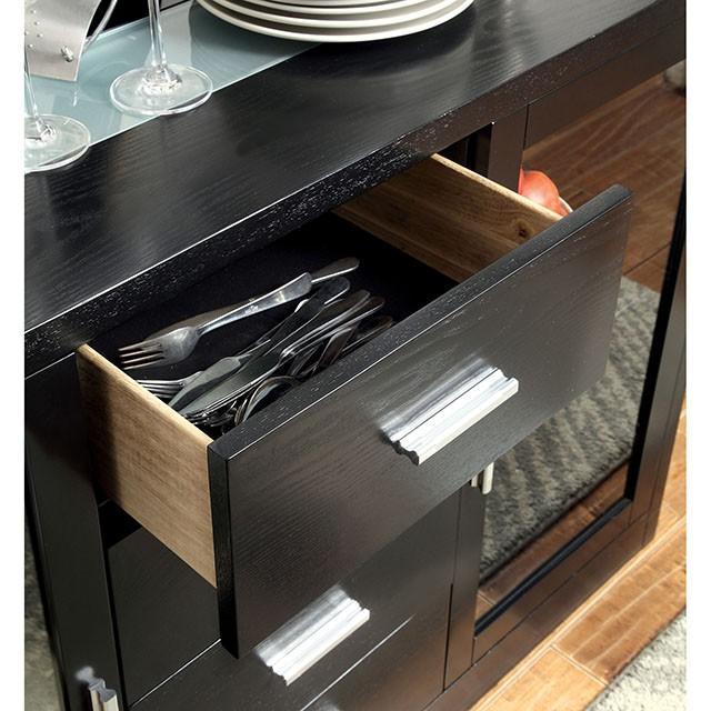 Luminar Black Glass-Insert Dining Table - Image 6