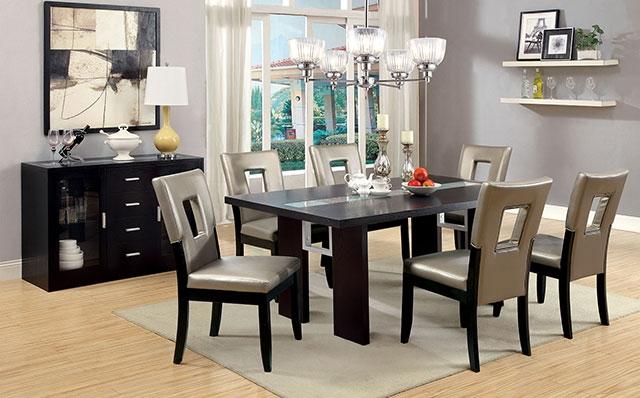 Luminar Black Glass-Insert Dining Table - Image 7