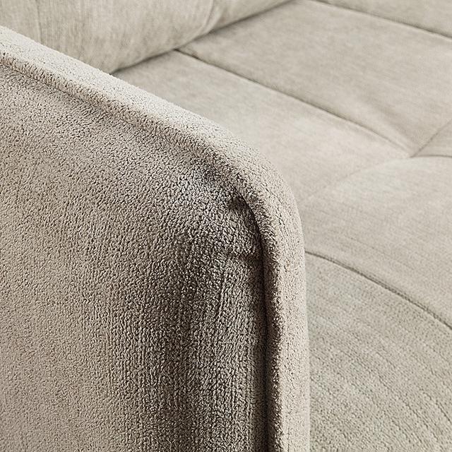 LYNDA Loveseat w/ Pillows, Light Gray - Image 3