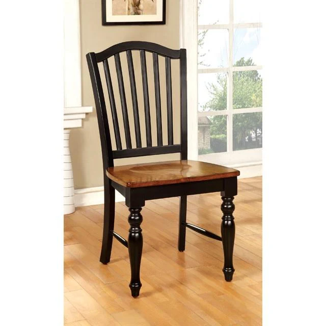 MAYVILLE Black/Antique Oak Side Chair (2/CTN) - Image 2