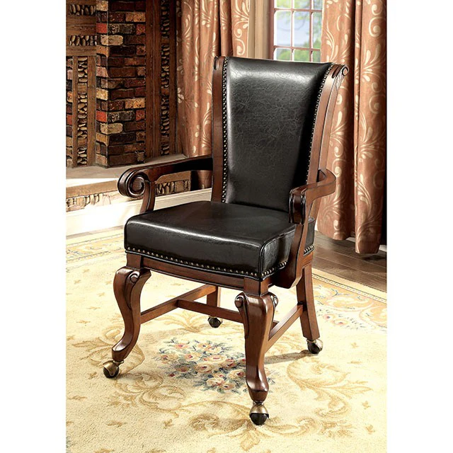 MELINA Brown Cherry/Black Arm Chair - Image 5
